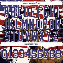 Load image into Gallery viewer, Custom Red Purple-White 3D Animal Deer Hunting American Flag Long Sleeve Performance T-Shirt