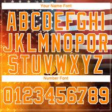 Load image into Gallery viewer, Custom Bay Orange White 3D Animal Deer Hunting American Flag Long Sleeve Performance T-Shirt