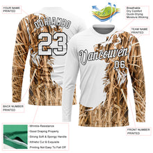 Load image into Gallery viewer, Custom White Black 3D Animal Dog Hunting Long Sleeve Performance T-Shirt