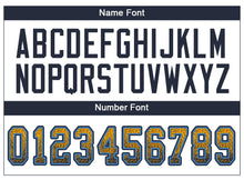 Load image into Gallery viewer, Custom Gold Navy-Powder Blue Drift Fashion Football Jersey