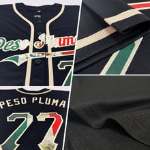 Load image into Gallery viewer, Custom Black Vintage Mexican Flag-City Cream Authentic Baseball Jersey