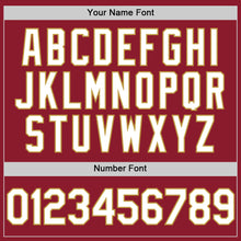 Load image into Gallery viewer, Custom Maroon White-Old Gold Mesh Authentic Throwback Baseball Jersey