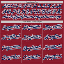 Load image into Gallery viewer, Custom Maroon Navy-White Mesh Authentic Throwback Baseball Jersey