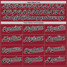 Load image into Gallery viewer, Custom Maroon Black-White Mesh Authentic Throwback Baseball Jersey