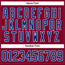 Load image into Gallery viewer, Custom Maroon Royal-White Hockey Lace Neck Jersey