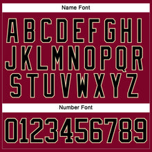 Load image into Gallery viewer, Custom Maroon Black-Cream Hockey Lace Neck Jersey