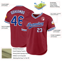 Load image into Gallery viewer, Custom Maroon Royal-White Authentic Throwback Baseball Jersey