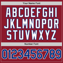 Load image into Gallery viewer, Custom Maroon Royal-White Authentic Throwback Baseball Jersey