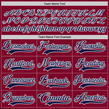 Load image into Gallery viewer, Custom Maroon Navy-White Hockey Jersey
