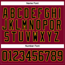 Load image into Gallery viewer, Custom Maroon Black-Gold Hockey Jersey