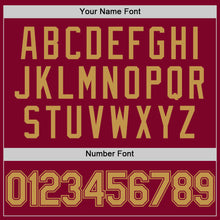 Load image into Gallery viewer, Custom Maroon Old Gold Authentic Throwback Basketball Jersey