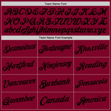 Load image into Gallery viewer, Custom Maroon White-Black Authentic Throwback Basketball Jersey