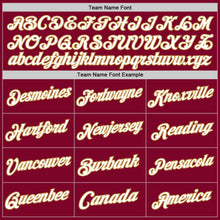 Load image into Gallery viewer, Custom Maroon White-Old Gold Authentic Throwback Basketball Jersey