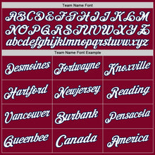 Load image into Gallery viewer, Custom Maroon White-Navy Authentic Throwback Basketball Jersey