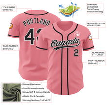 Load image into Gallery viewer, Custom Medium Pink Black-White Authentic Baseball Jersey