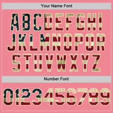 Load image into Gallery viewer, Custom Medium Pink Vintage USA Flag-Cream Authentic Baseball Jersey