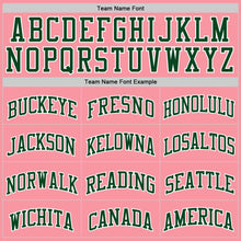 Load image into Gallery viewer, Custom Medium Pink Green-White Authentic Basketball Jersey