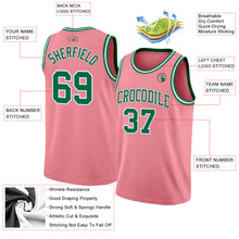 Load image into Gallery viewer, Custom Medium Pink Kelly Green-White Authentic Basketball Jersey