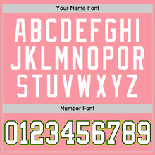 Load image into Gallery viewer, Custom Medium Pink White Black-Neon Green Authentic Basketball Jersey