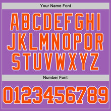 Load image into Gallery viewer, Custom Medium Purple Orange-White Authentic Basketball Jersey