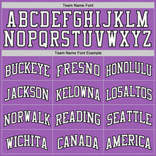 Load image into Gallery viewer, Custom Medium Purple White-Black Authentic Basketball Jersey