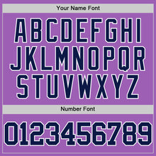 Load image into Gallery viewer, Custom Medium Purple Navy-White Authentic Basketball Jersey