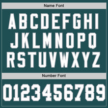 Load image into Gallery viewer, Custom Midnight Green White-Gray Mesh Authentic Throwback Football Jersey