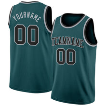 Load image into Gallery viewer, Custom Midnight Green Black-Gray Authentic Basketball Jersey