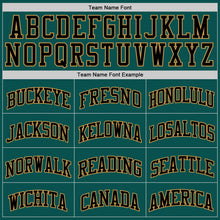 Load image into Gallery viewer, Custom Midnight Green Black-Old Gold Authentic Basketball Jersey