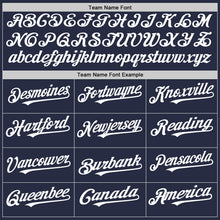 Load image into Gallery viewer, Custom Navy White Mesh Authentic Throwback Baseball Jersey