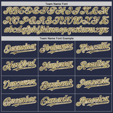 Load image into Gallery viewer, Custom Navy Camo-Cream Mesh Authentic Throwback Baseball Jersey