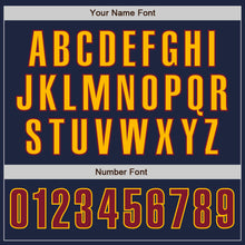 Load image into Gallery viewer, Custom Navy Crimson-Gold Authentic Baseball Jersey