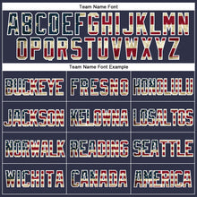 Load image into Gallery viewer, Custom Navy Vintage USA Flag-White Mesh Authentic Throwback Baseball Jersey