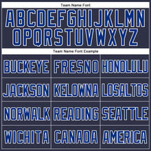 Load image into Gallery viewer, Custom Navy Royal-White Mesh Authentic Throwback Baseball Jersey