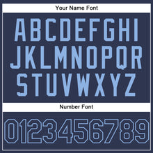 Load image into Gallery viewer, Custom Stitched Navy Light Blue Sports Pullover Sweatshirt Hoodie