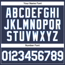 Load image into Gallery viewer, Custom Stitched Navy White-Light Blue Sports Pullover Sweatshirt Hoodie