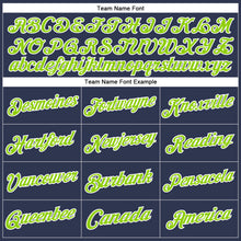 Load image into Gallery viewer, Custom Stitched Navy Neon Green-White Sports Pullover Sweatshirt Hoodie