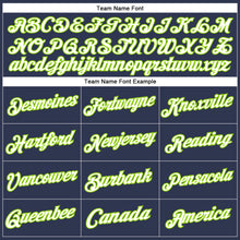 Load image into Gallery viewer, Custom Stitched Navy White-Neon Green Sports Pullover Sweatshirt Hoodie