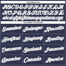 Load image into Gallery viewer, Custom Stitched Navy White-Gray Sports Pullover Sweatshirt Hoodie