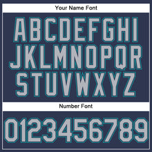 Load image into Gallery viewer, Custom Stitched Navy Gray-Teal Sports Pullover Sweatshirt Hoodie
