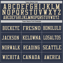 Load image into Gallery viewer, Custom Navy Vintage USA Flag Cream-Red Mesh Authentic Throwback Football Jersey