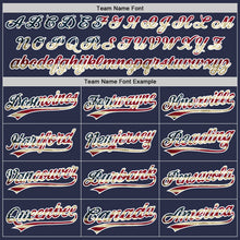 Load image into Gallery viewer, Custom Navy Vintage USA Flag-White Authentic Throwback Baseball Jersey