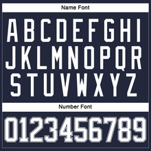 Load image into Gallery viewer, Custom Navy White Hockey Jersey