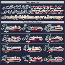 Load image into Gallery viewer, Custom Navy Vintage USA Flag-White Hockey Jersey