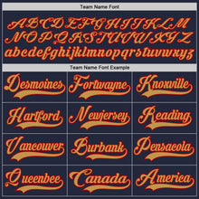 Load image into Gallery viewer, Custom Navy Old Gold-Red Hockey Jersey