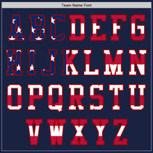 Load image into Gallery viewer, Custom Navy USA Flag-Red Authentic Baseball Jersey