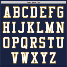 Load image into Gallery viewer, Custom Navy White-Old Gold Authentic Baseball Jersey