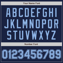 Load image into Gallery viewer, Custom Navy Light Blue Authentic Baseball Jersey