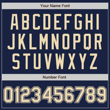 Load image into Gallery viewer, Custom Navy Cream Authentic Baseball Jersey