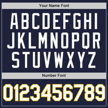 Load image into Gallery viewer, Custom Navy White-Gold Authentic Throwback Basketball Jersey